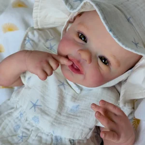 Blossom Joy Reborn Baby Girl – 17" Sleeping Newborn with Gummy Smile & Hazel Eyes