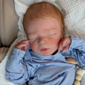 Darren Silicone Reborn Baby Boy – 17.5" Realistic Sleeping Newborn
