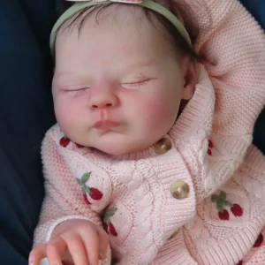 Elena Reborn Baby Doll – 20" Sleeping Newborn with Soft Rooted Mohair & Realistic Weighting