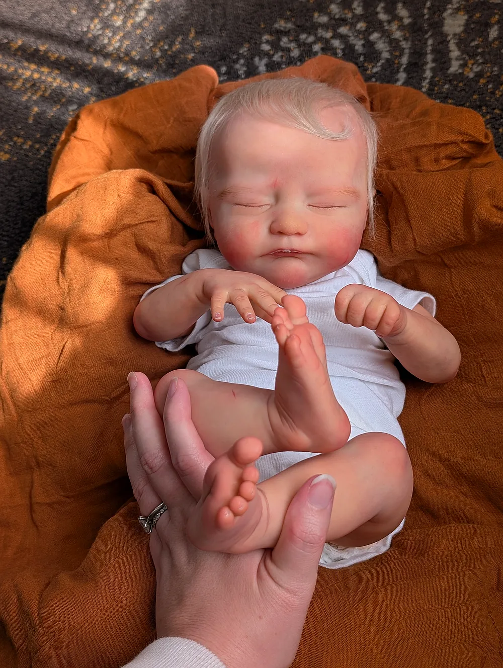 Maple Reborn Baby Girl – Limited Edition 100% Vinyl Newborn with Belly Plate - Image 3