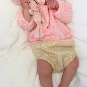 Tempest  – 21" Full Silicone Sleeping Newborn Reborn Baby Girl Doll with Rooted Mohair